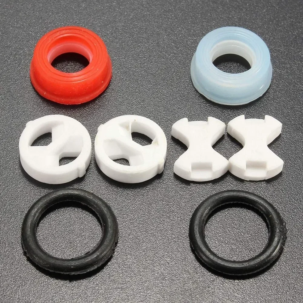 Silicone Tap Washer - 6個セット セラミックディスク シリコンワッシャー インサート 交換用 1/2インチ