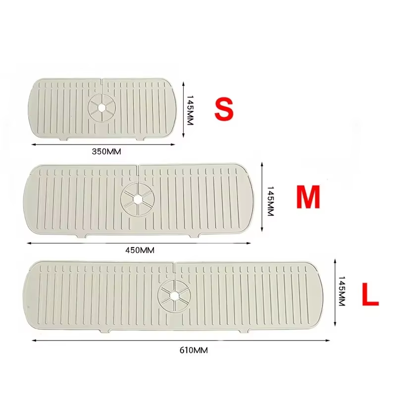 シリコン製蛇口マット シンクスプラッシュガード 大型排水乾燥 - Silicone Tap Washer のレビューと価格