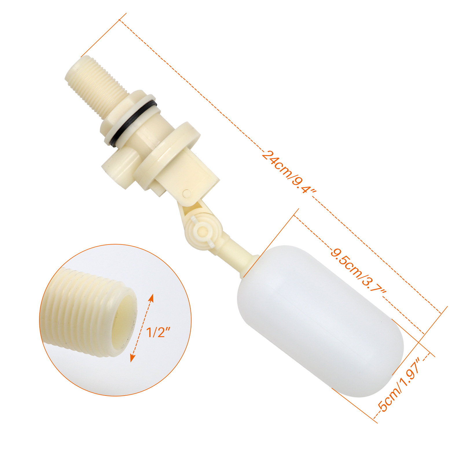 3個セット 調節可能なアーム付きフロートバルブ 安定した水位 - Float Ball Valve のレビューと価格