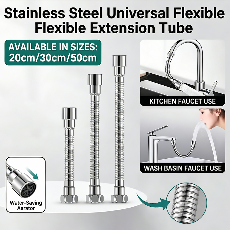 360 °   柔軟なステンレス鋼製蛇口エクステンダー、飛沫 - Flexible Hose Braided のレビューと価格